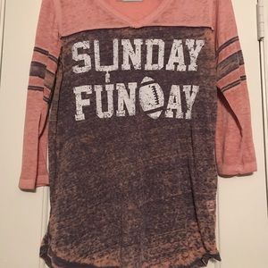 Maurices, Sunday Funday quarter sleeve shirt